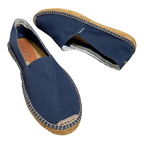 Viscata Barcelona Canvas Espadrille Flats Navy | Size 11 | Handcrafted in Spain - Picture 8 of 14
